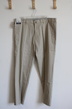 Haggar Straight Fit Tan Cotton Khakis | 38X32