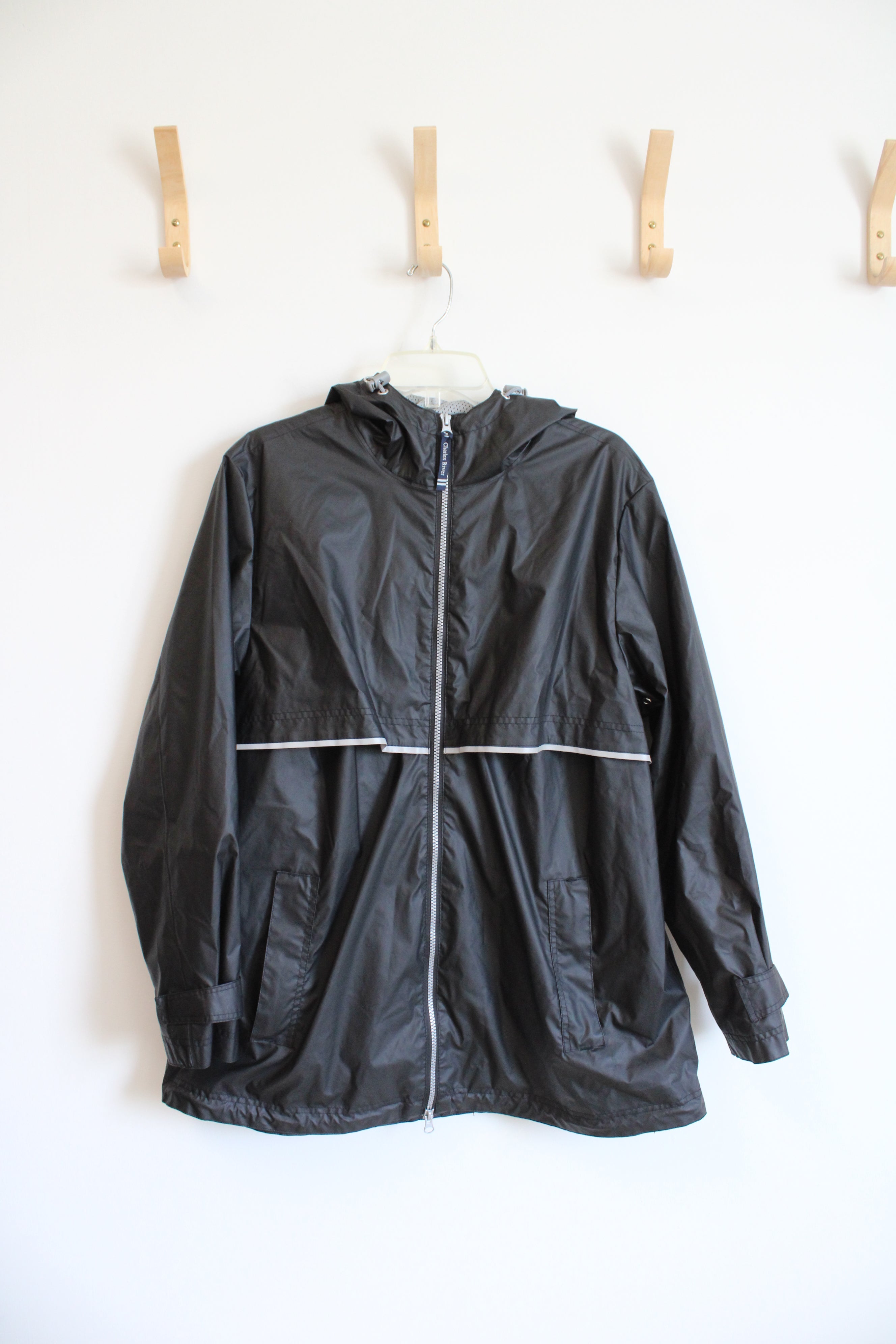 Charles River Black Windbreaker Jacket | XL
