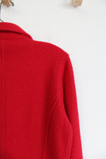 Erin London Vintage Red Button Down Jacket | L