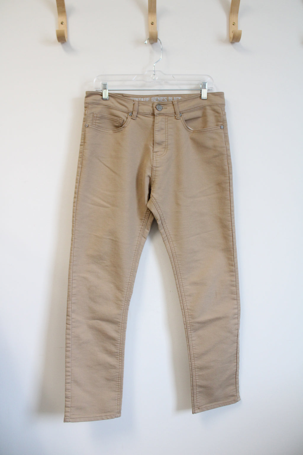 Vintage Genes Black Slim Fit Tan Pants | 30X30