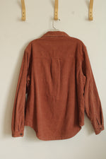143 Story by Line Up Rust Corduroy Snap Up Jacket | L