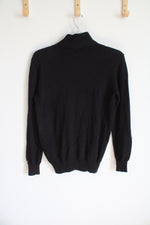 NEW Columbia Black Knit 1/4 Pullover Sweater | M
