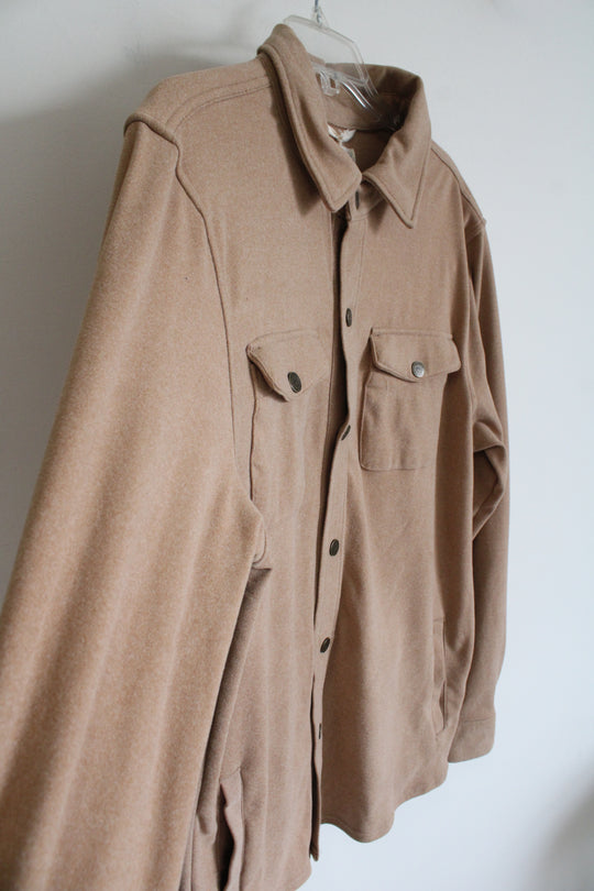 Laguna Tan Soft Button Down Shirt | L