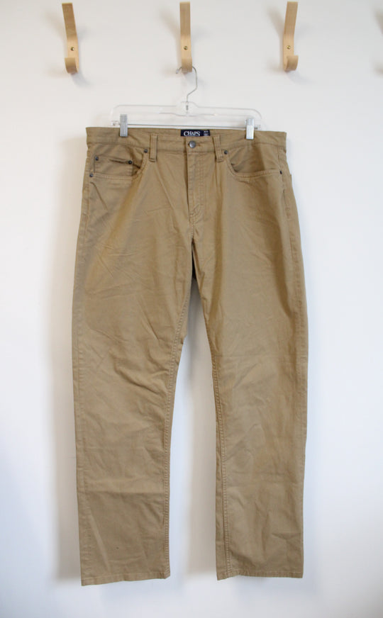Chaps Straight Fit Tan Pants | 36X32