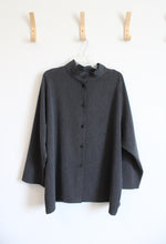 NEW Vintage Christopher Calvin Charcoal Gray Button Down Top | 1X
