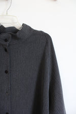 NEW Vintage Christopher Calvin Charcoal Gray Button Down Top | 1X