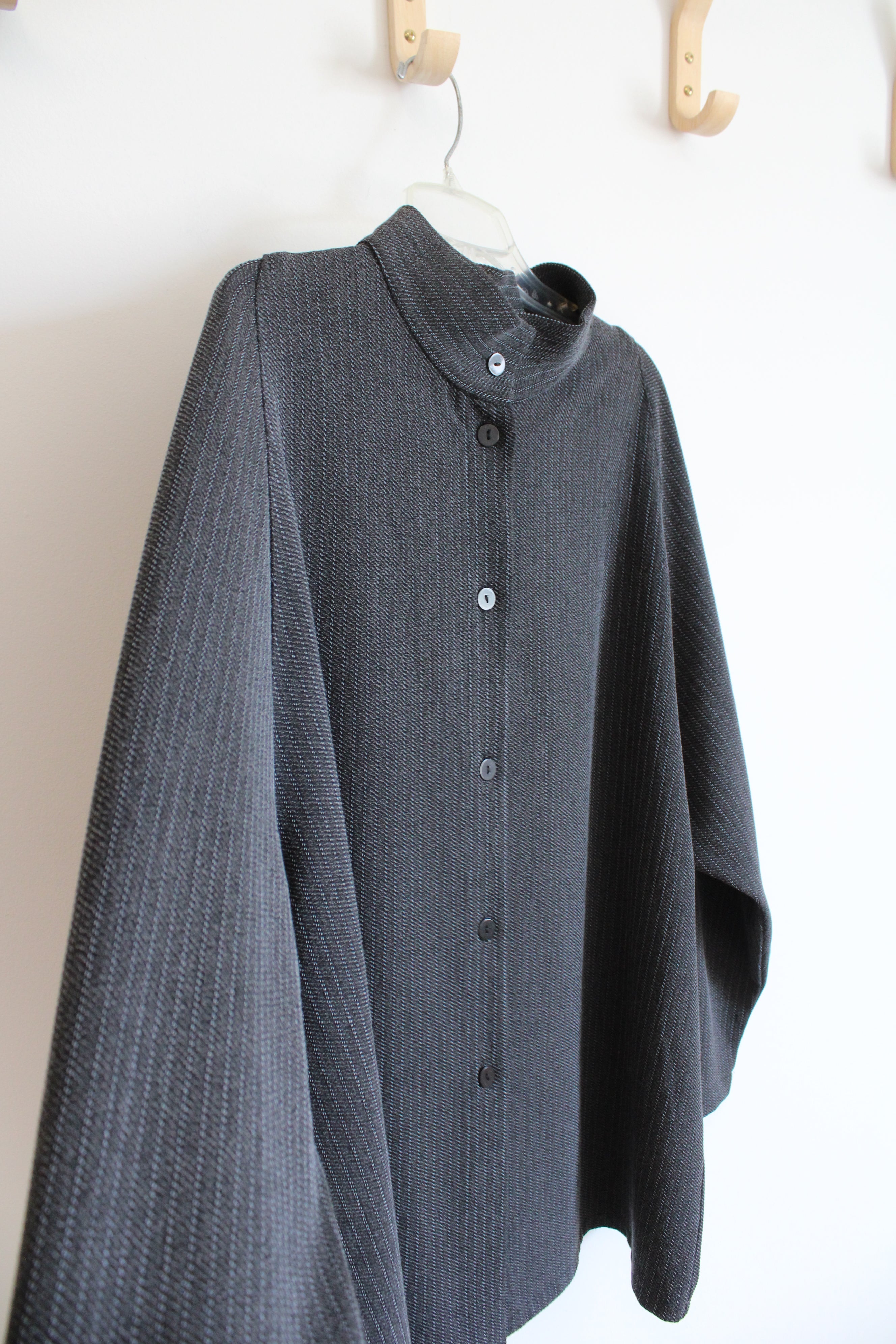 NEW Vintage Christopher Calvin Charcoal Gray Button Down Top | 1X
