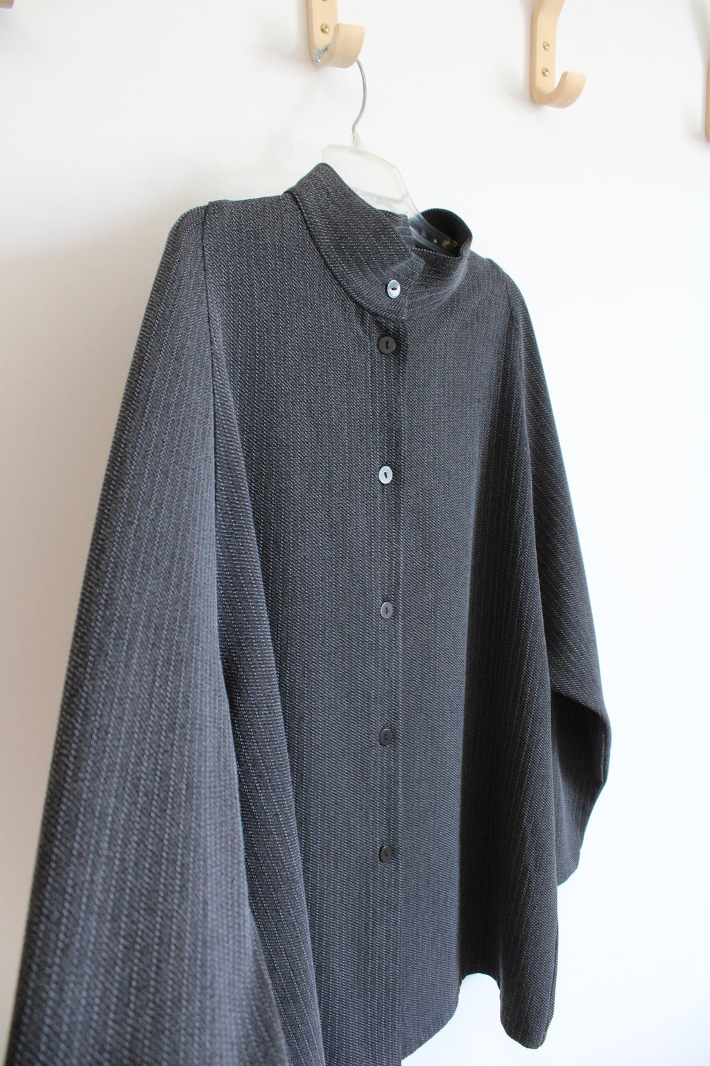 NEW Vintage Christopher Calvin Charcoal Gray Button Down Top | 1X