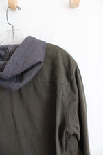 No Boundaries Olive Green Gray Hoodie Jacket | XL