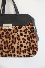 Kate Spade Adriana Leopard Hair & Black Leather Satchel Bag