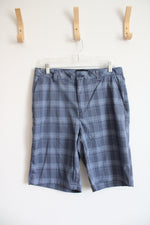 St. Andrews Of Scotland Blue Gray Plaid Shorts | 32