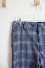 St. Andrews Of Scotland Blue Gray Plaid Shorts | 32