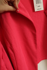 NEW Perceptions Women Pink Cropped Stretch Shrug with White Beading | 24