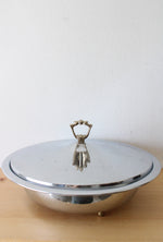 Kromex Silver Lidded Round Serving Plate