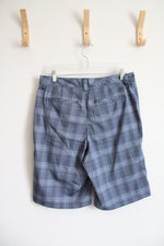 St. Andrews Of Scotland Blue Gray Plaid Shorts | 32