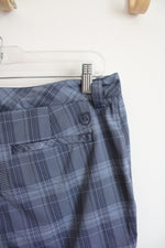 St. Andrews Of Scotland Blue Gray Plaid Shorts | 32