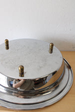 Kromex Silver Lidded Round Serving Plate