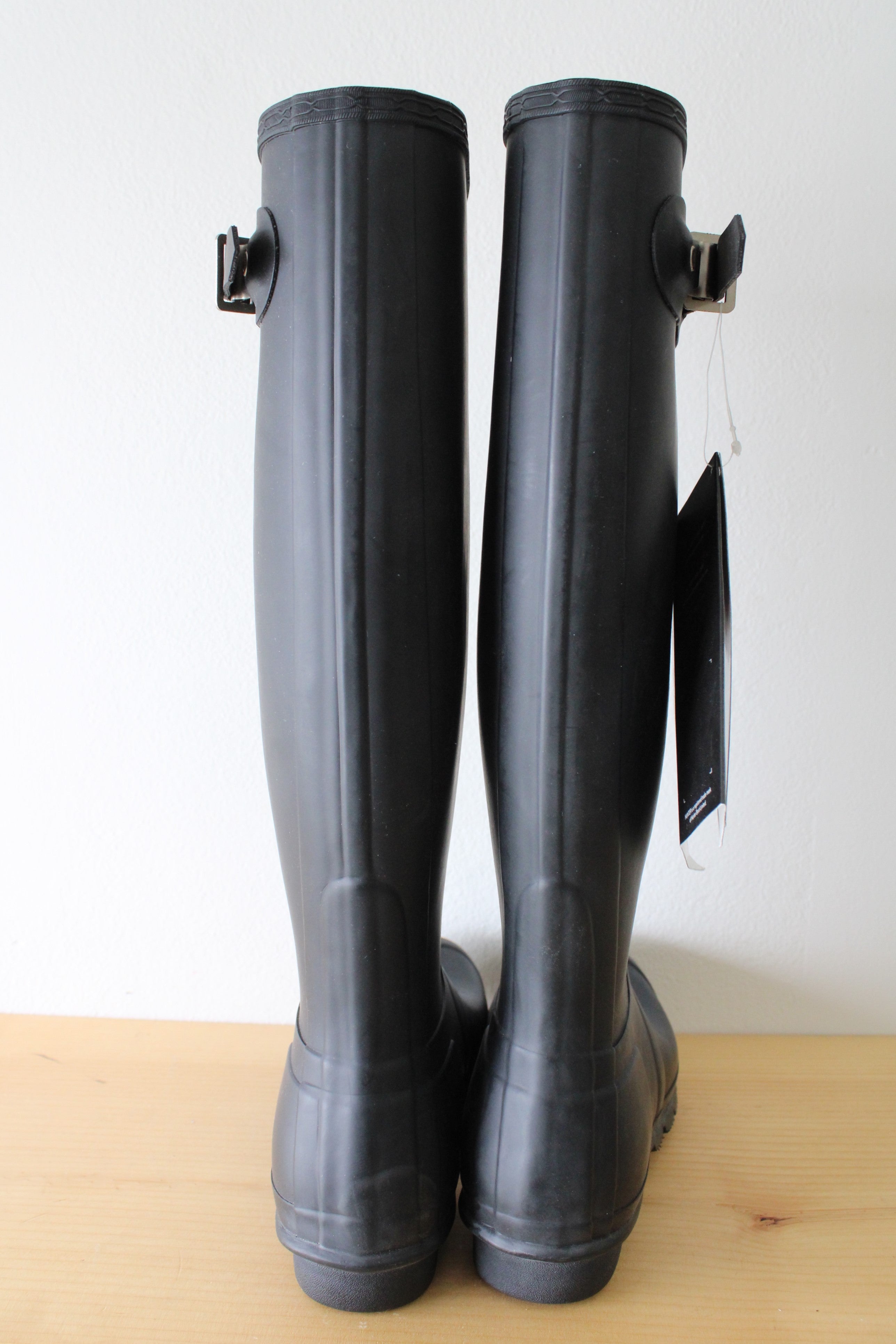 NEW Hunter Original Back Adjustable Tall Black Rain Boot | Size 8F/7M