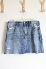 Abercrombie & Fitch Denim Natural Rise Ripped Skirt | 30/10