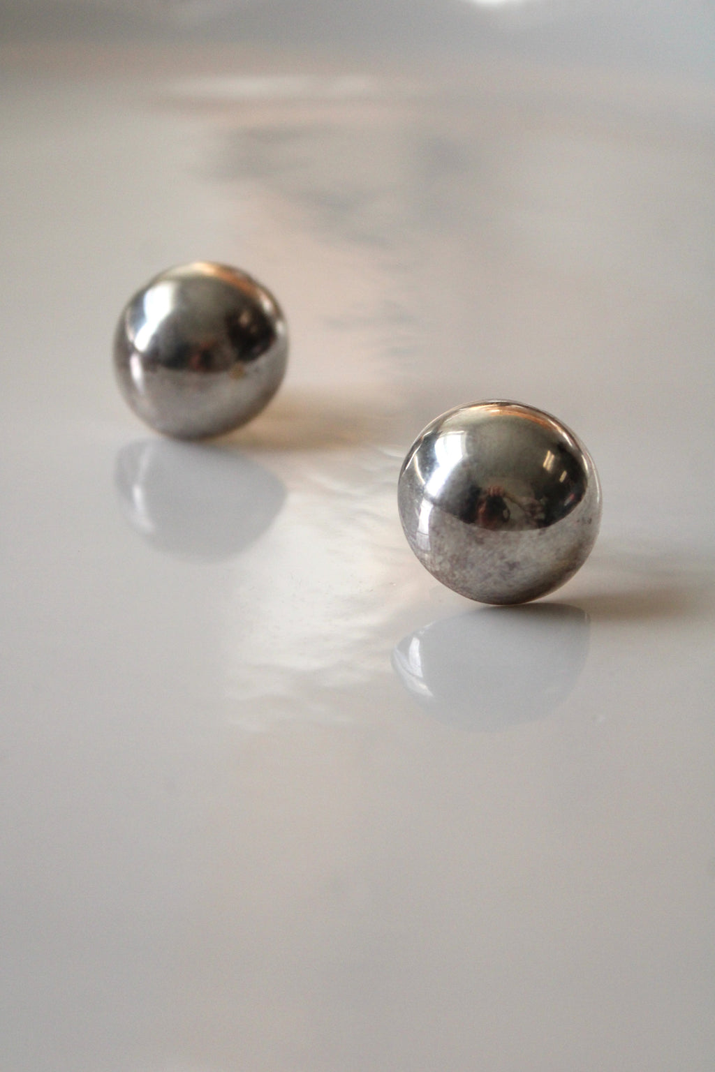 Sterling Silver Circle Stud Earrings