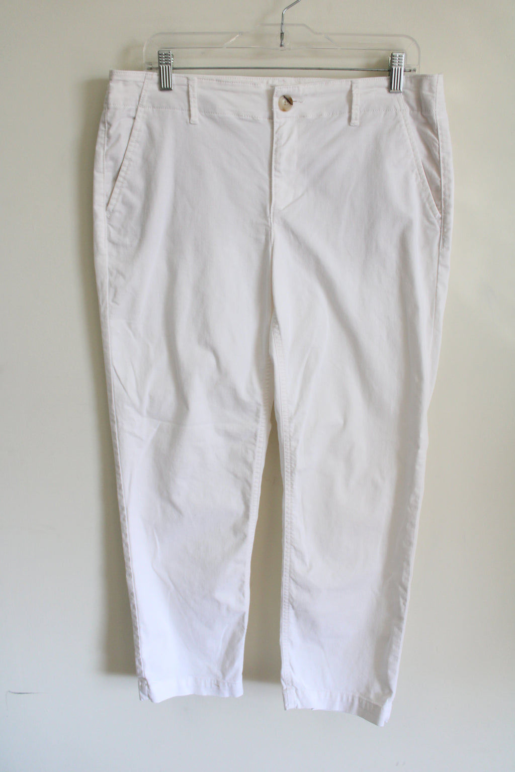LOFT The Slim White Khaki Chino Pant | 8