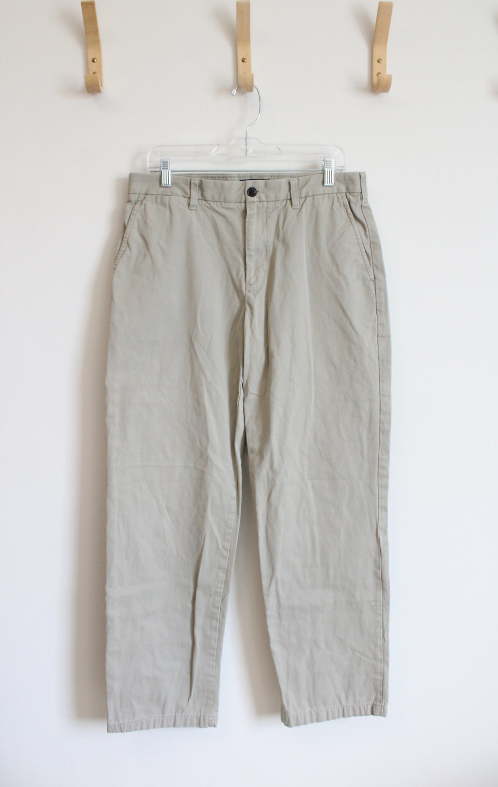 Lands' End Tan Khaki Relaxed Fit Chino Pants | 33