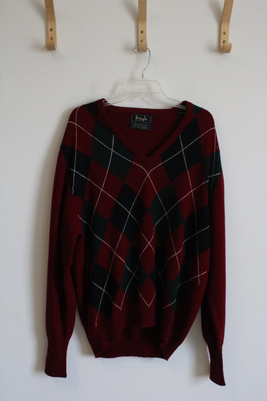 Pringle Diamond Cashmere Sweater | L