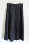 Talbots Pleated Gray Wool Midi Skirt | 8