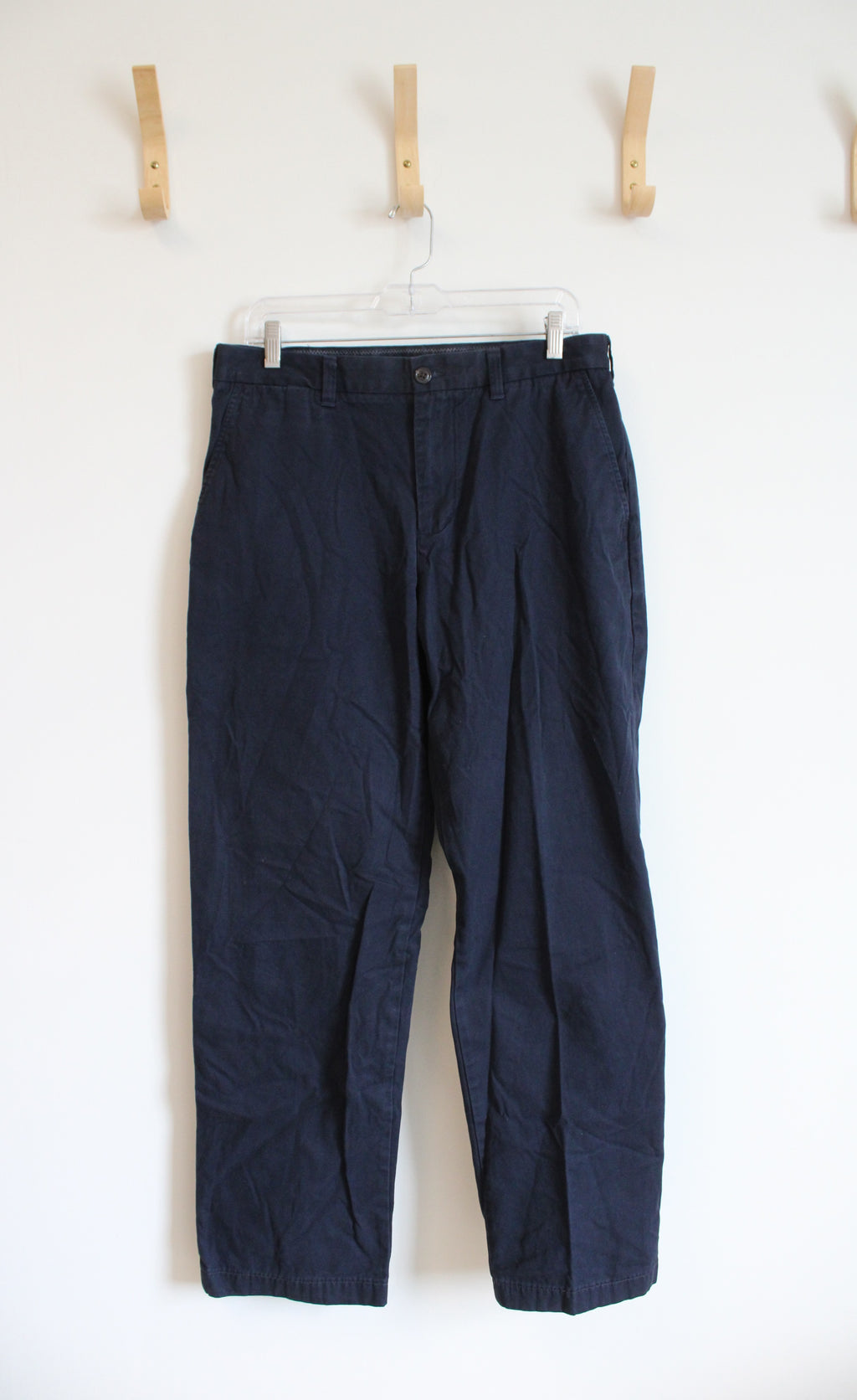 Lands' End Navy Relaxed Fit Chino Pants | 33