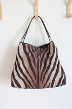 Coach Phoebe Madison Brown Zebra Print Shoulder Bag