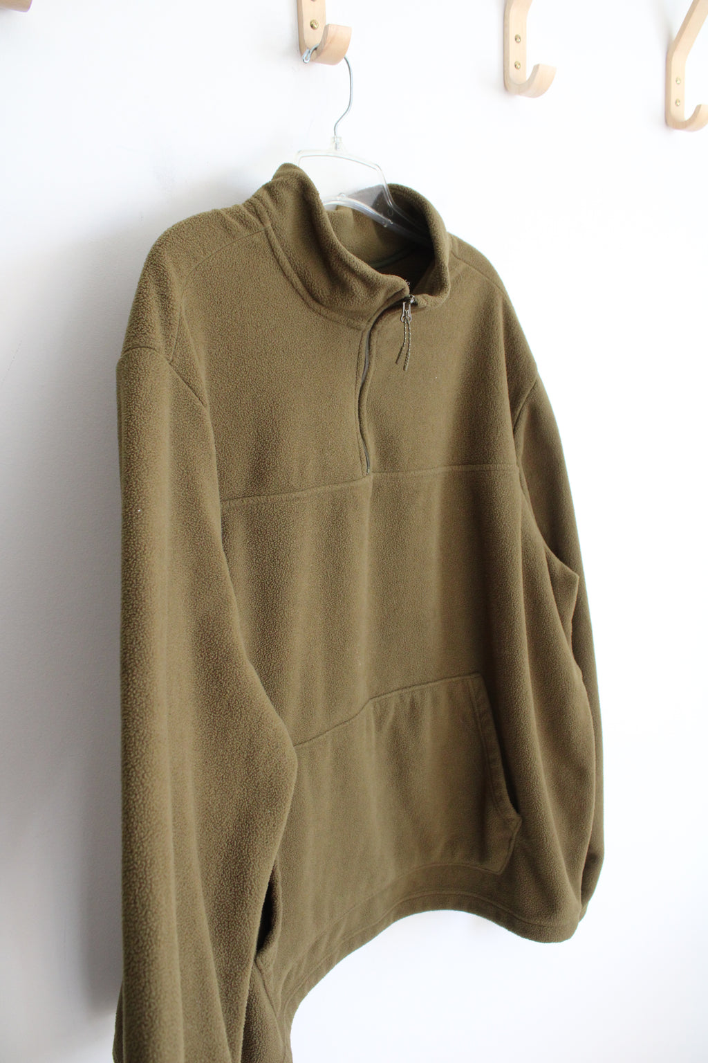 Goodfellow & Co. Olive Green 1/4 Zip Fleece Sweatshirt | XXL