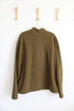 Goodfellow & Co. Olive Green 1/4 Zip Fleece Sweatshirt | XXL