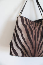 Coach Phoebe Madison Brown Zebra Print Shoulder Bag