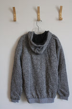 Seven Apparel Gray Sherpa Lined Hooded Jacket | L