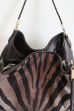 Coach Phoebe Madison Brown Zebra Print Shoulder Bag
