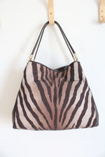 Coach Phoebe Madison Brown Zebra Print Shoulder Bag