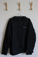 Columbia Black Hooded Zipper Jacket | XL