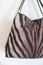 Coach Phoebe Madison Brown Zebra Print Shoulder Bag