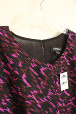 NEW Express Purple and Black LS Front Twist Blouse | XL