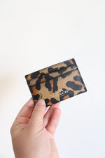 Coach Leather Animal Print Cardholder