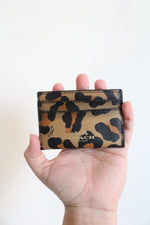 Coach Leather Animal Print Cardholder