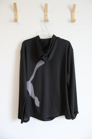 Puma Black Lightweight Hoodie | L