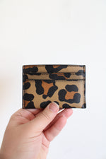 Coach Leather Animal Print Cardholder