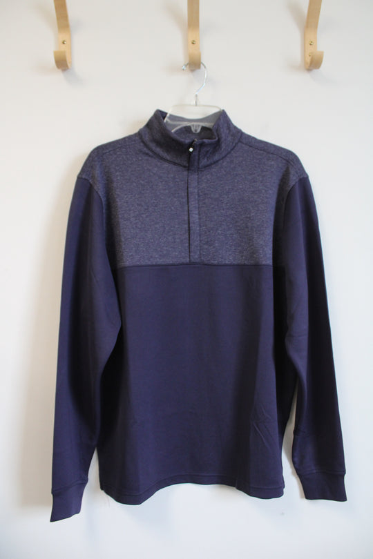FJ Blue Heathered 1/4 Zip Sweatshirt | M