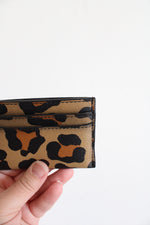 Coach Leather Animal Print Cardholder
