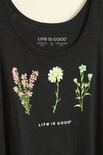 Life is Good Flower Printed Tank Top | S