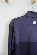 FJ Blue Heathered 1/4 Zip Sweatshirt | M