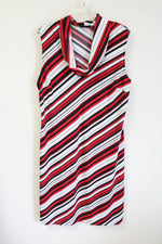 New York & Co. Red White Black Striped Dress | XL