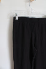 H&M Black Ribbed Flare Leg Pants | Youth 14