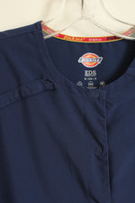 Dickies Long Sleeve Blue Scrub Top | S